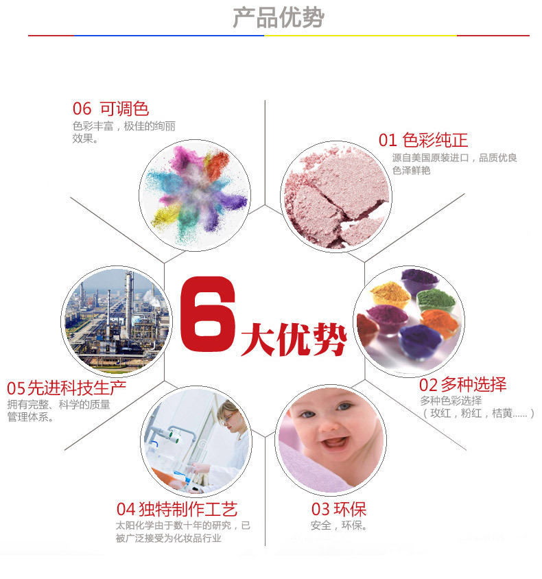 太阳化学色粉优势